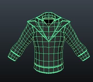 MetaHuman Black Hoodie Low-poly 3D model_10