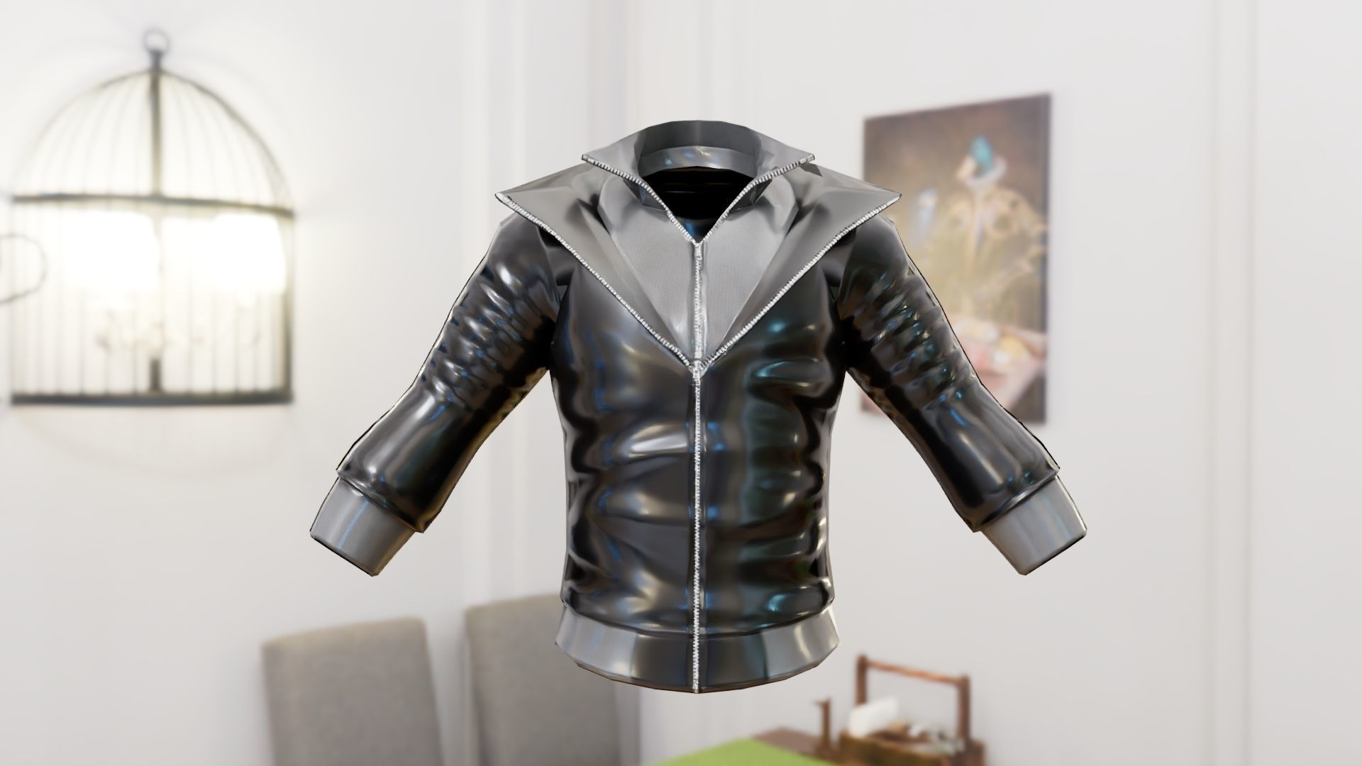 MetaHuman Black Hoodie Low-poly 3D model_7
