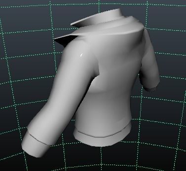 MetaHuman Black Hoodie Low-poly 3D model_15