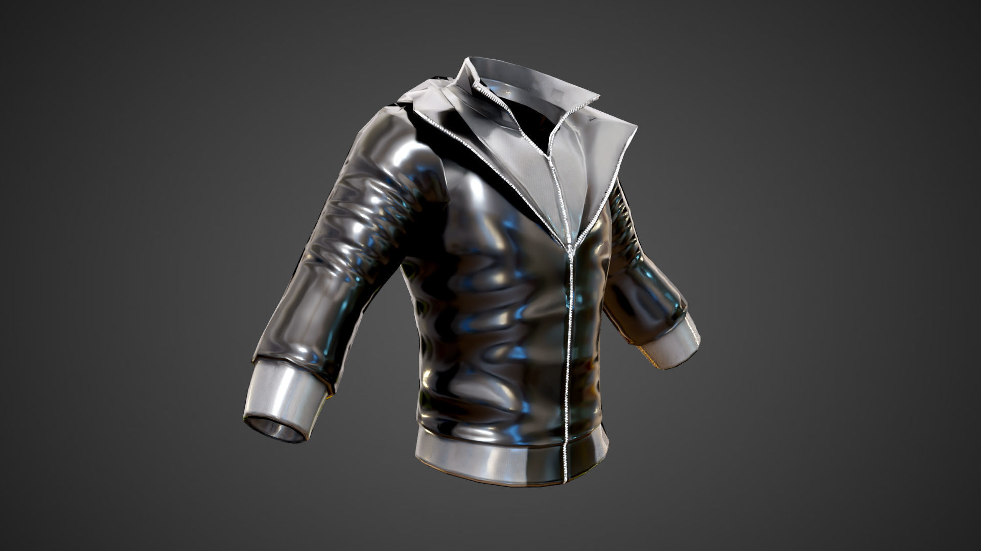 MetaHuman Black Hoodie Low-poly 3D model_1