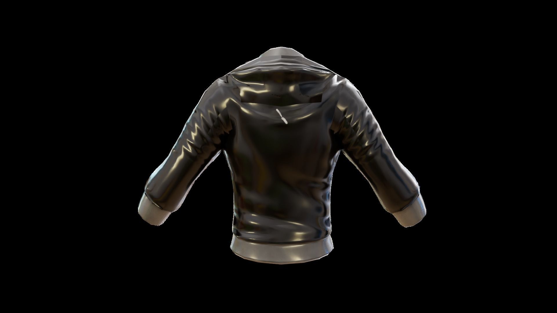 MetaHuman Black Hoodie Low-poly 3D model_9