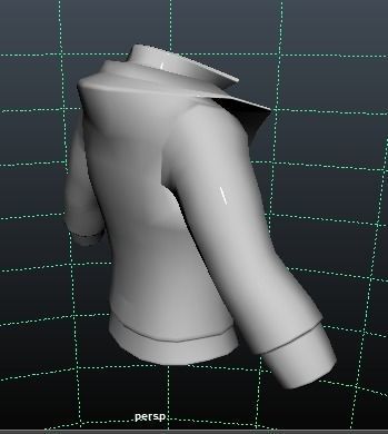MetaHuman Black Hoodie Low-poly 3D model_13