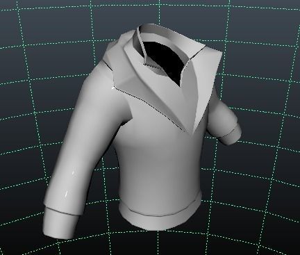 MetaHuman Black Hoodie Low-poly 3D model_12