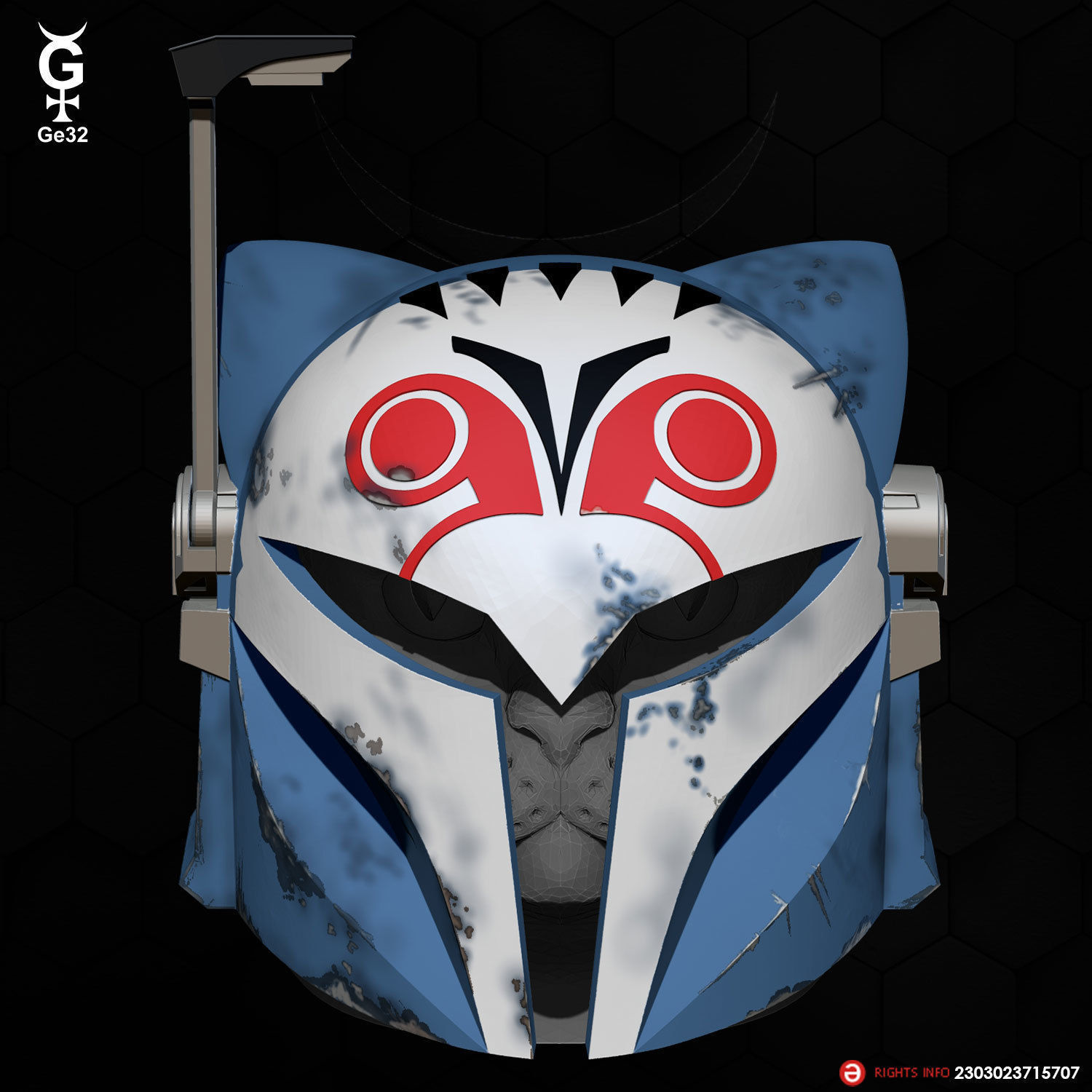 BO-KATAN CAT - HELMET 3D print model_3
