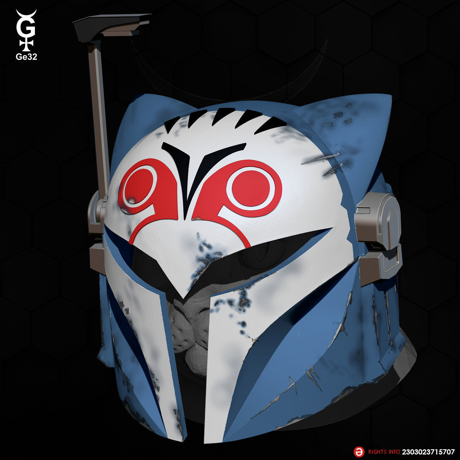 BO-KATAN CAT - HELMET 3D print model_4