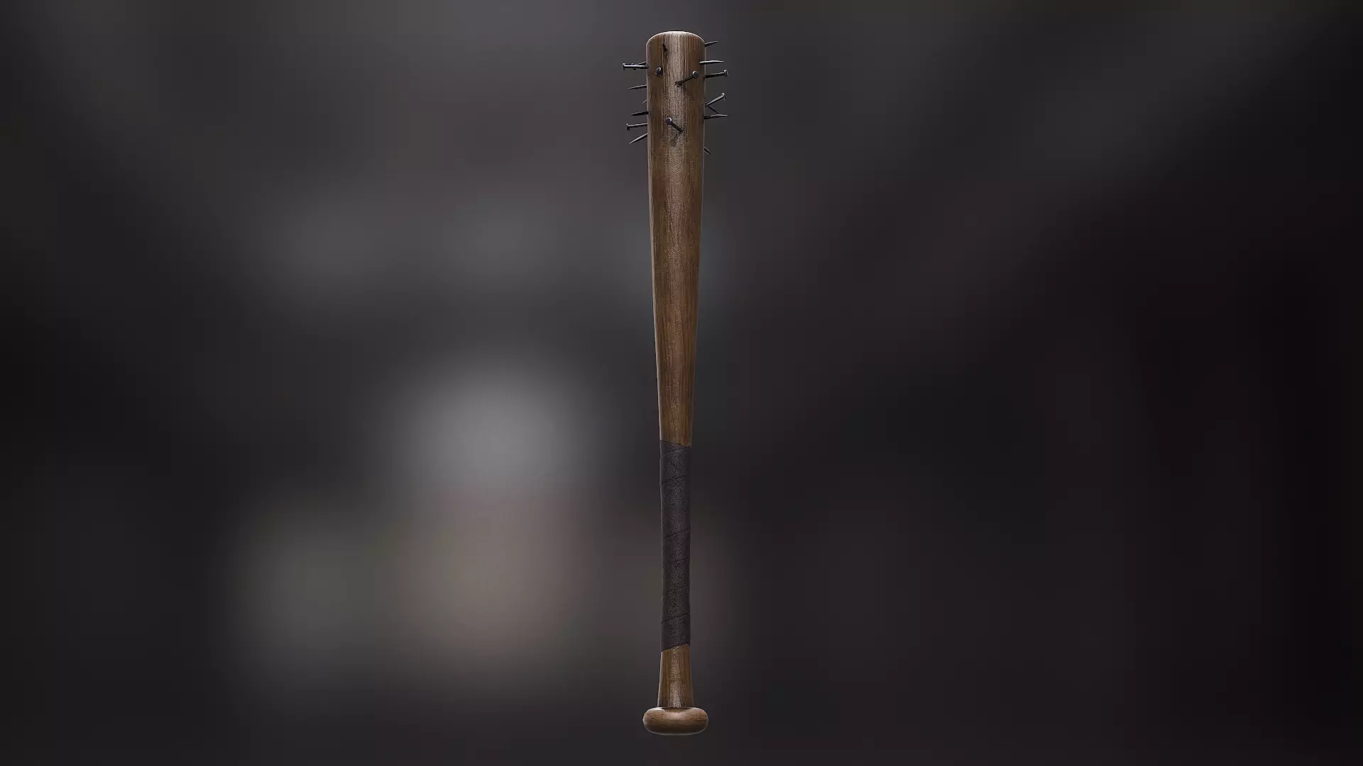 Nailed Baseball Bat 3D model_0