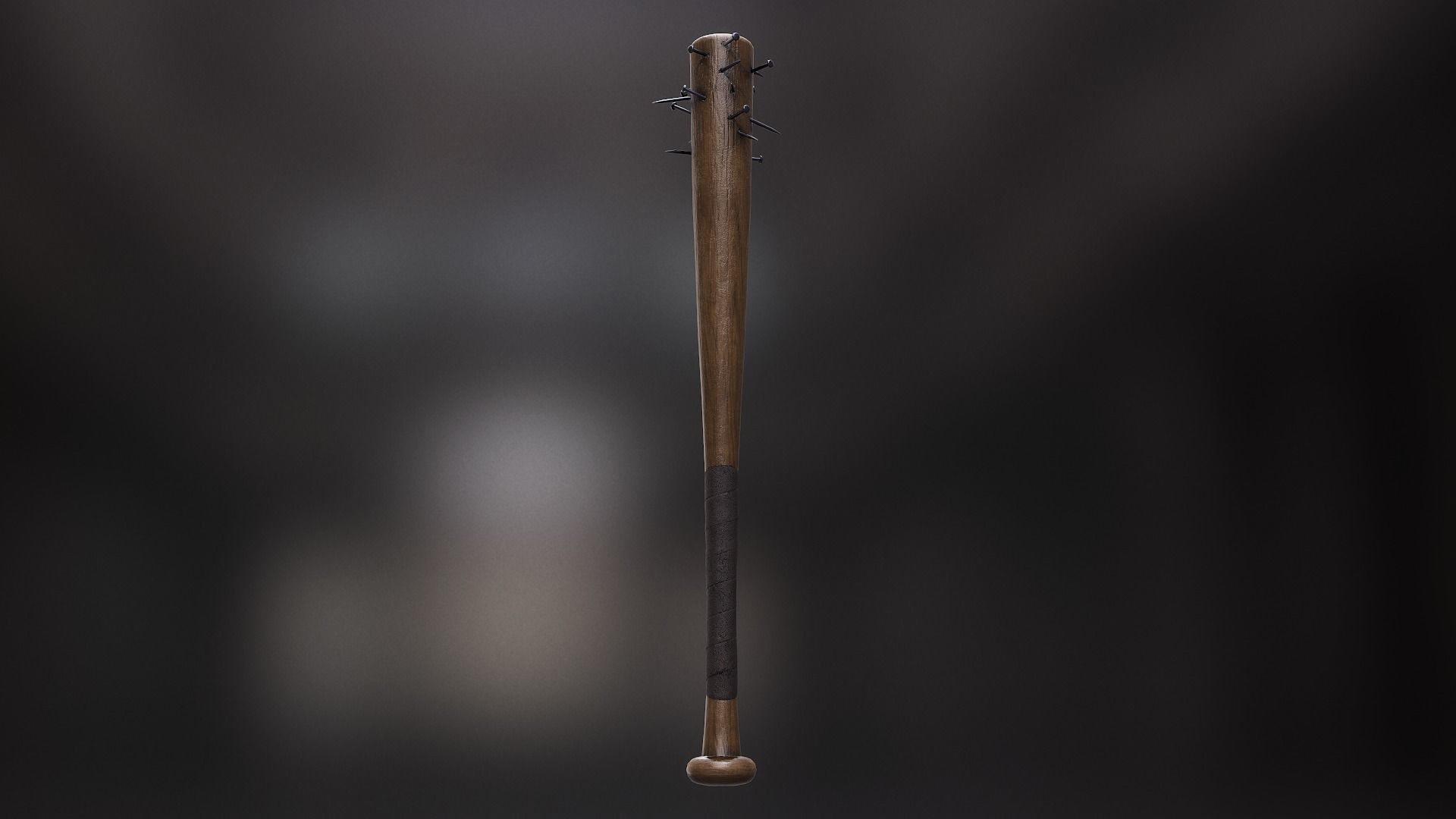 Nailed Baseball Bat 3D model_5