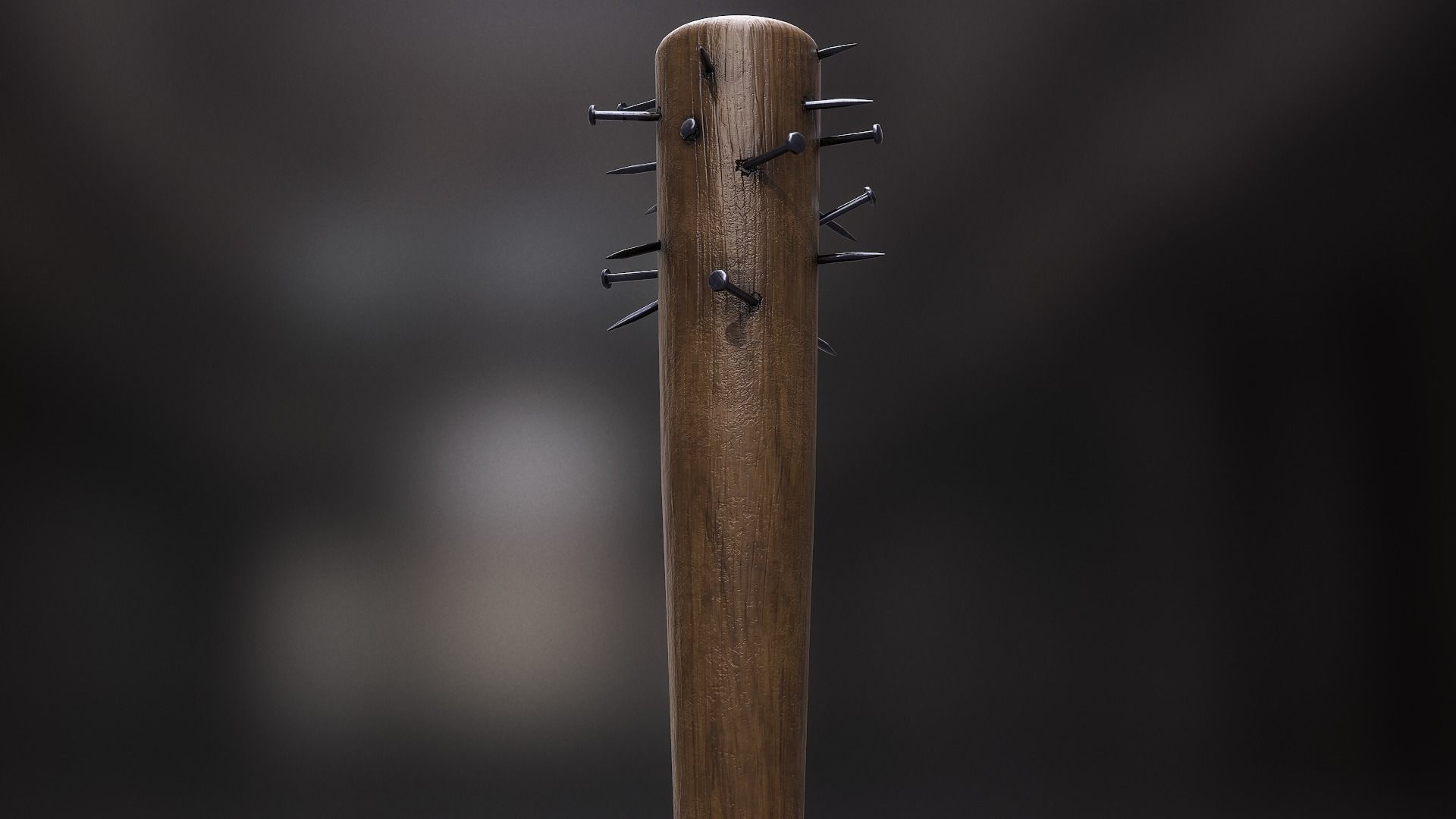 Nailed Baseball Bat 3D model_4
