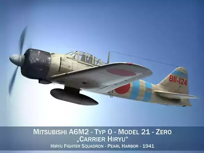 Mitsubishi A6M2 Zero - Carrier Hiryu