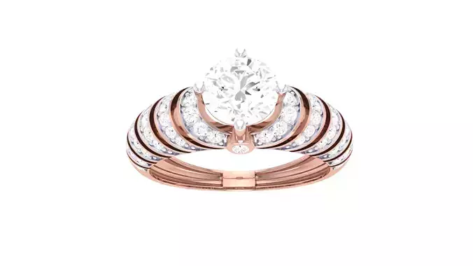 Engagement Ring For Women 3dm STL OBJ FBX Renders Details