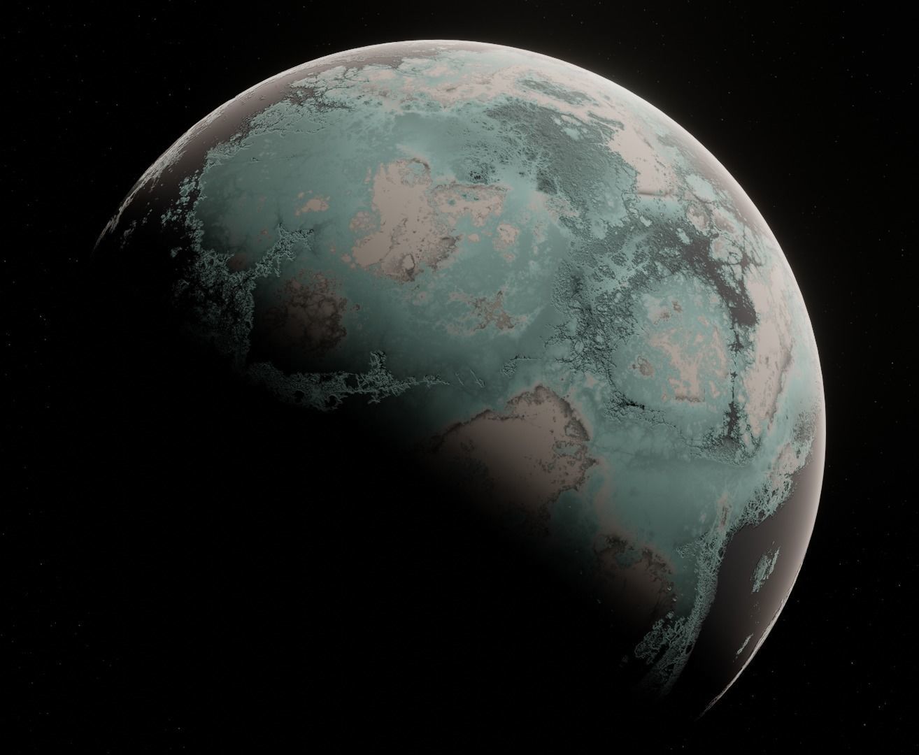 Planet Space Ready to game  Low-poly 3D model_1