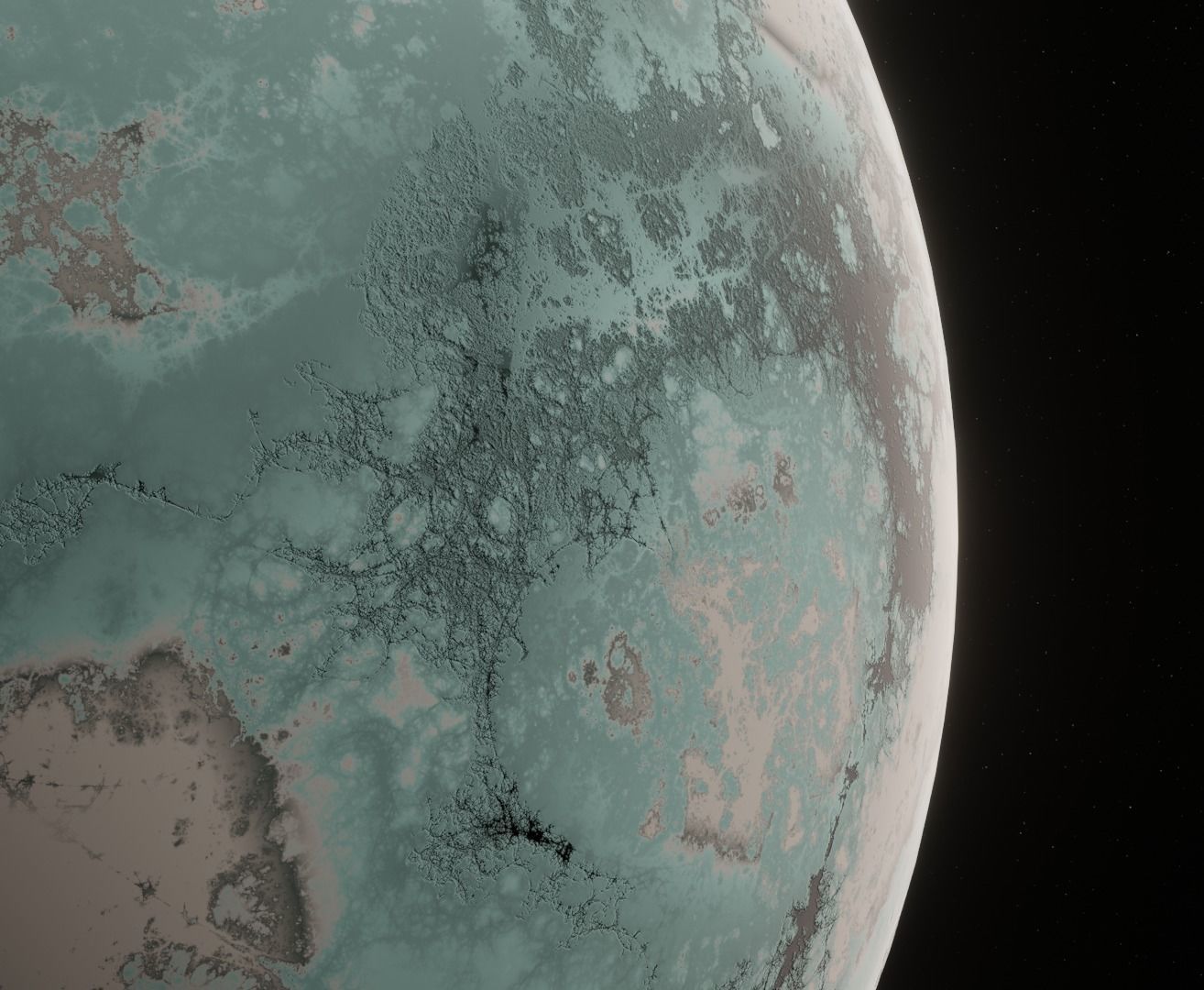 Planet Space Ready to game  Low-poly 3D model_2