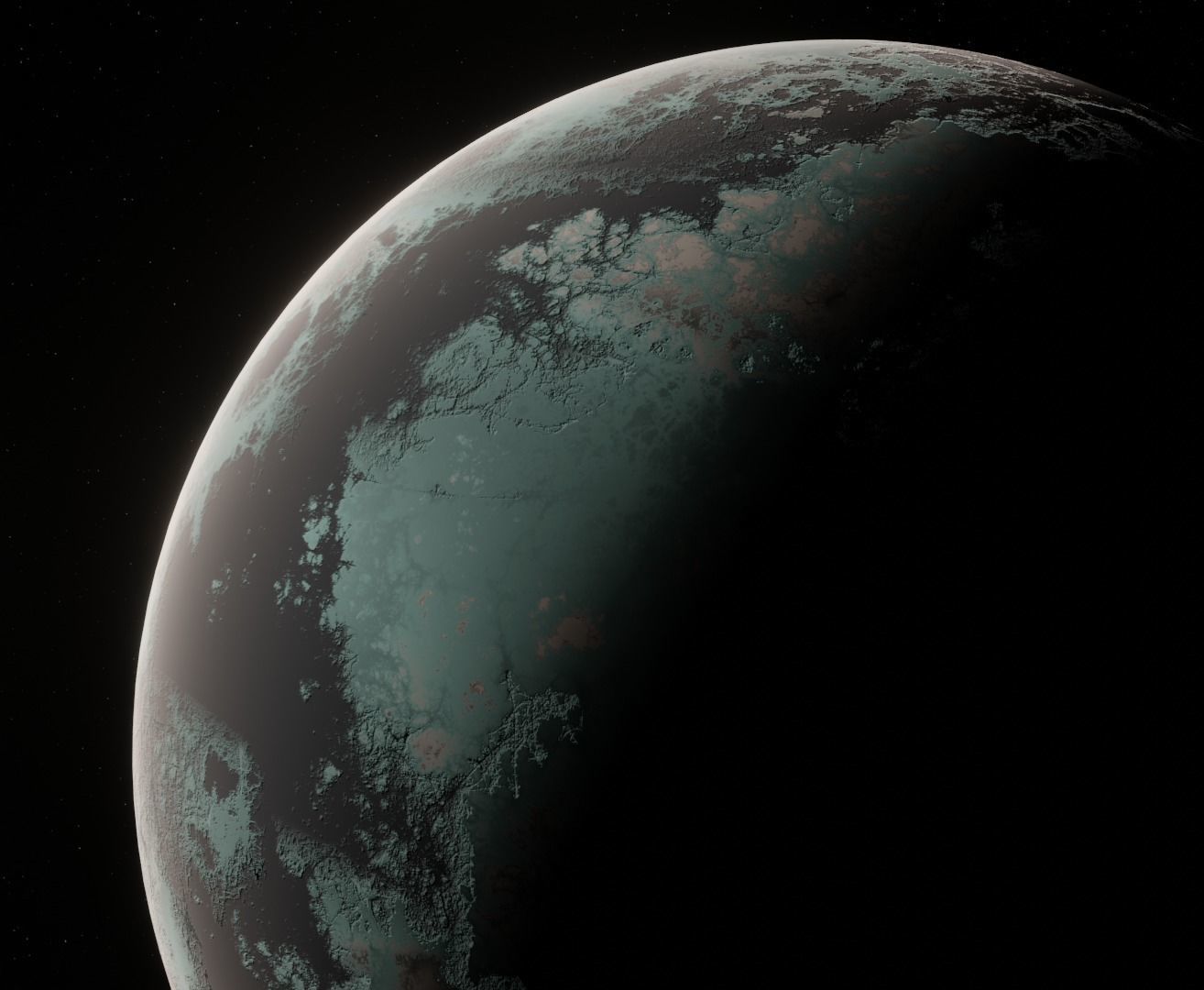 Planet Space Ready to game  Low-poly 3D model_9