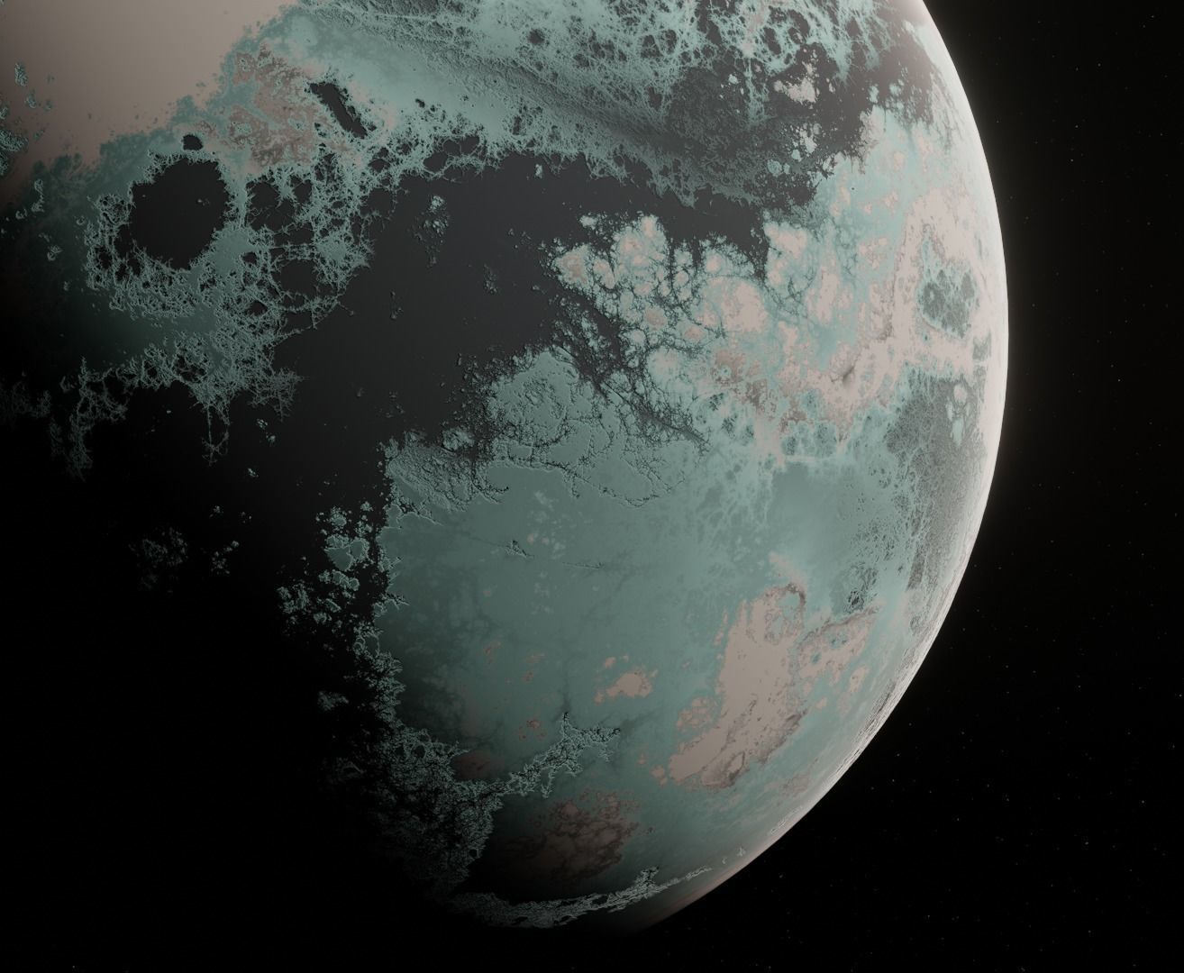 Planet Space Ready to game  Low-poly 3D model_14
