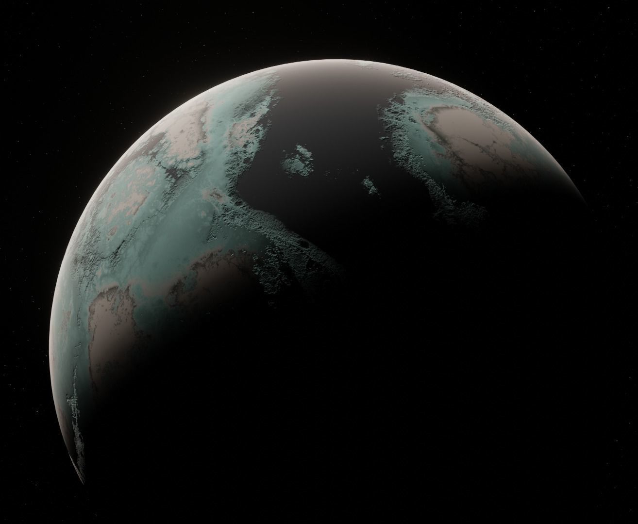 Planet Space Ready to game  Low-poly 3D model_13