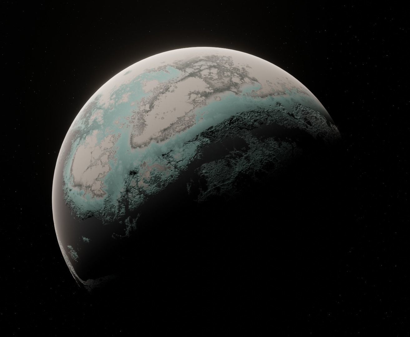 Planet Space Ready to game  Low-poly 3D model_8