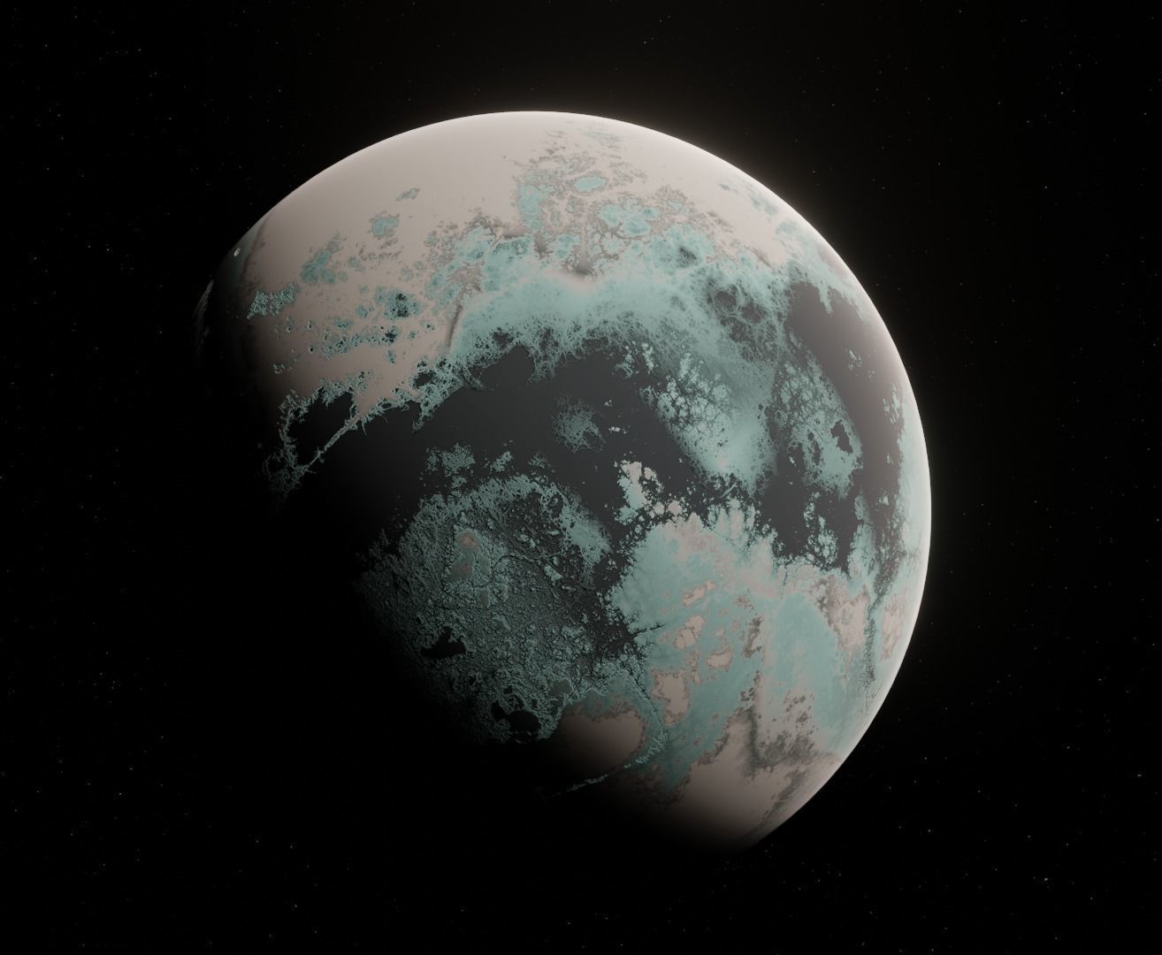 Planet Space Ready to game  Low-poly 3D model_4