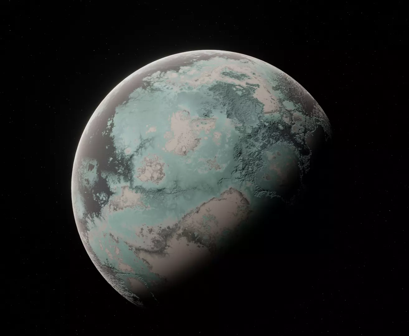 Planet Space Ready to game  Low-poly 3D model_0