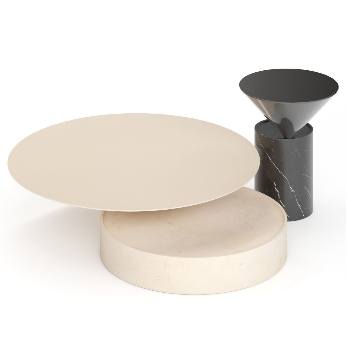 Laurel side table 3D model_1