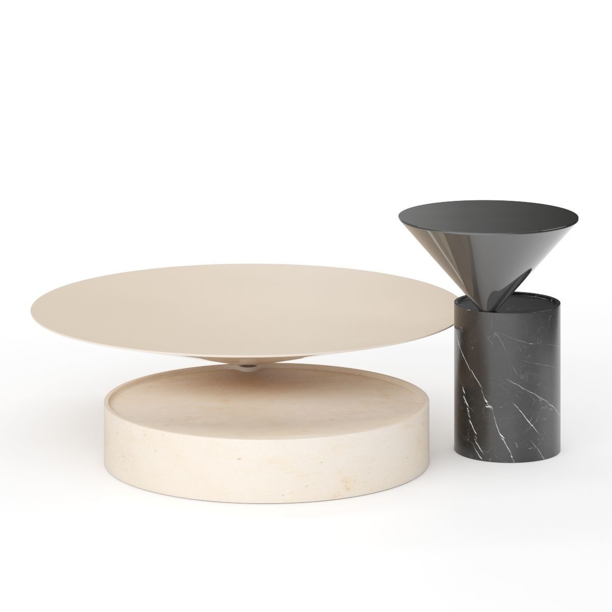 Laurel side table 3D model_2