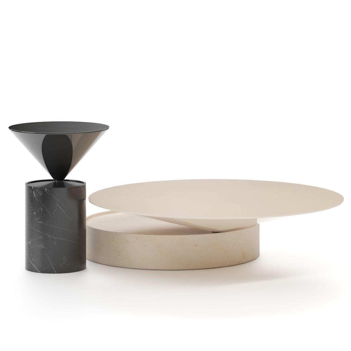 Laurel side table 3D model_3