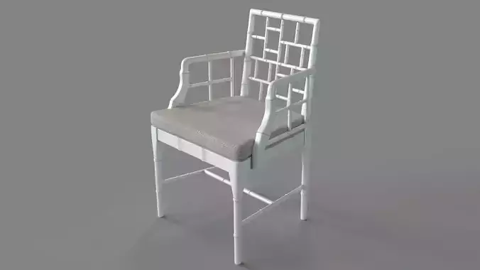 Chinese Chippendale Chair White