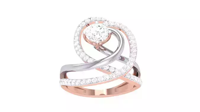 Engagement Ring For Women 3dm STL OBJ FBX Renders Details