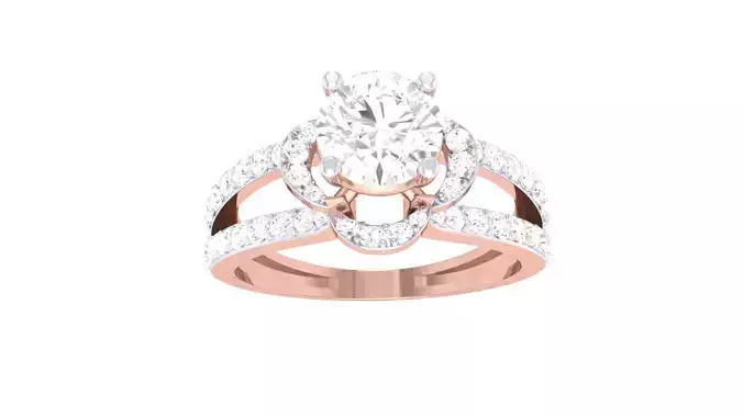 Engagement Ring For Women 3dm STL OBJ FBX Renders Details