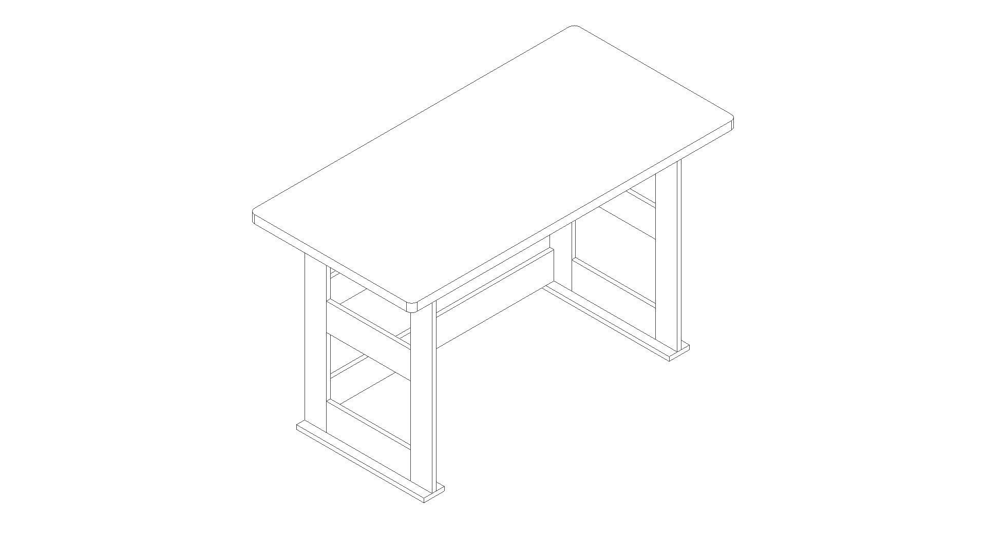 work bench Low-poly 3D model_8