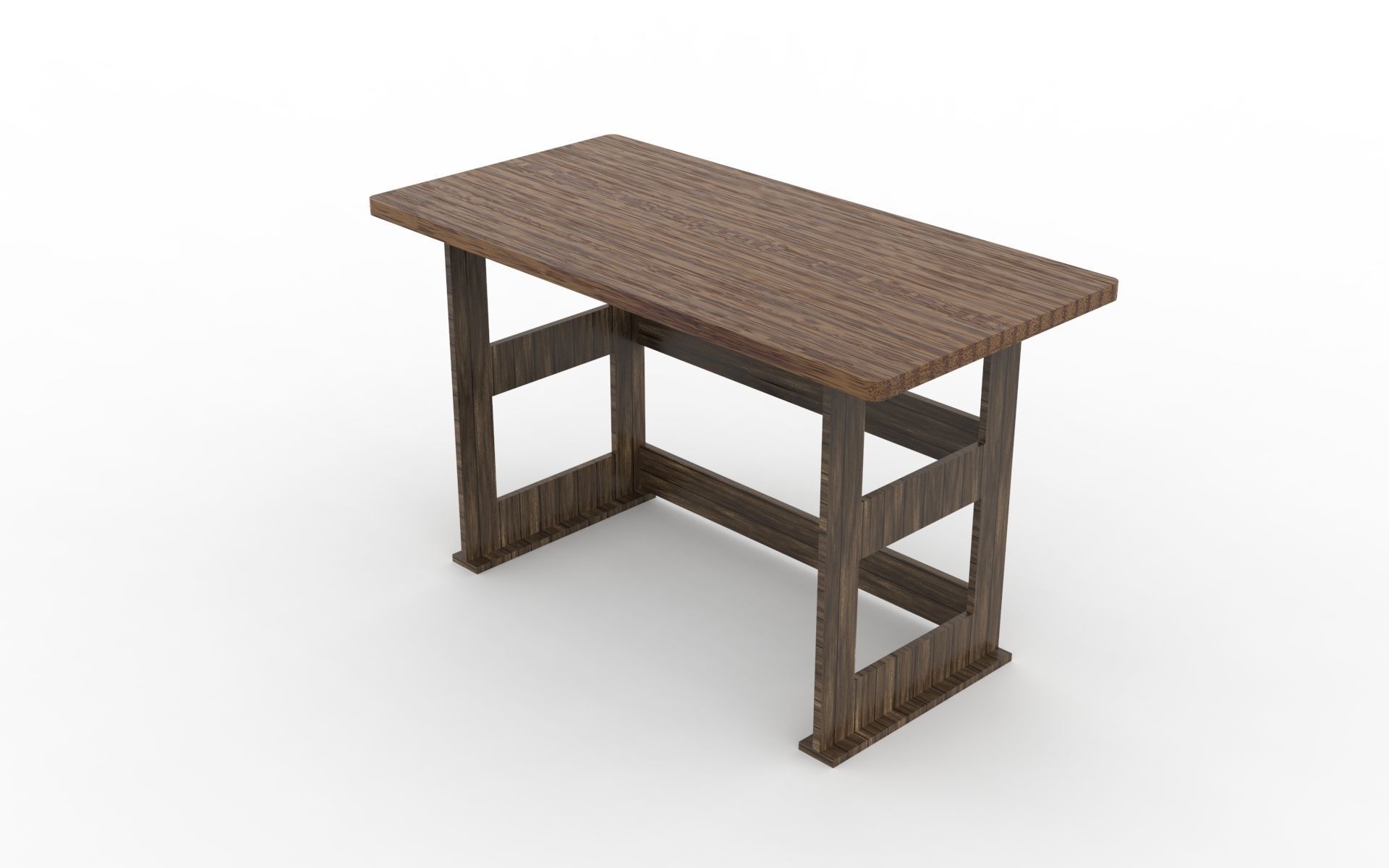 work bench Low-poly 3D model_1