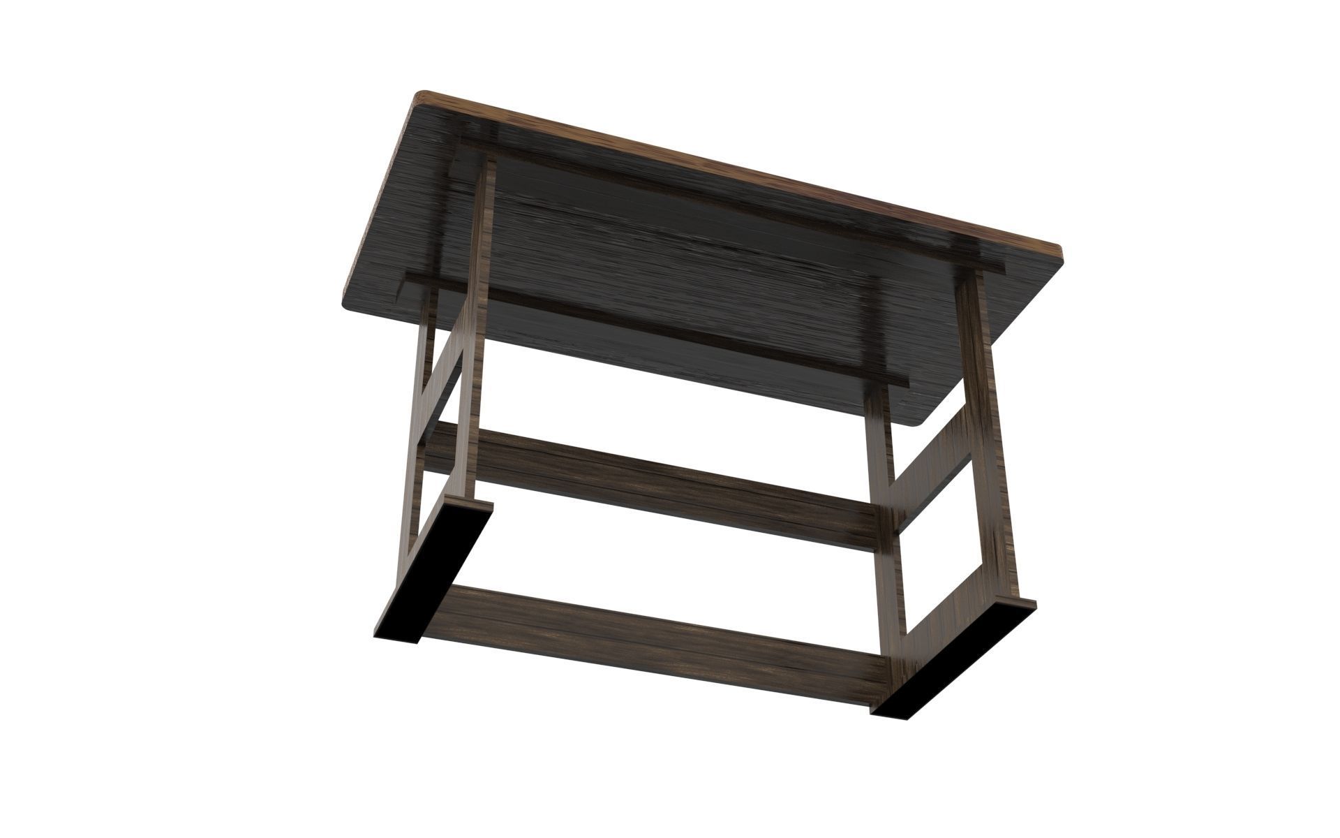 work bench Low-poly 3D model_7