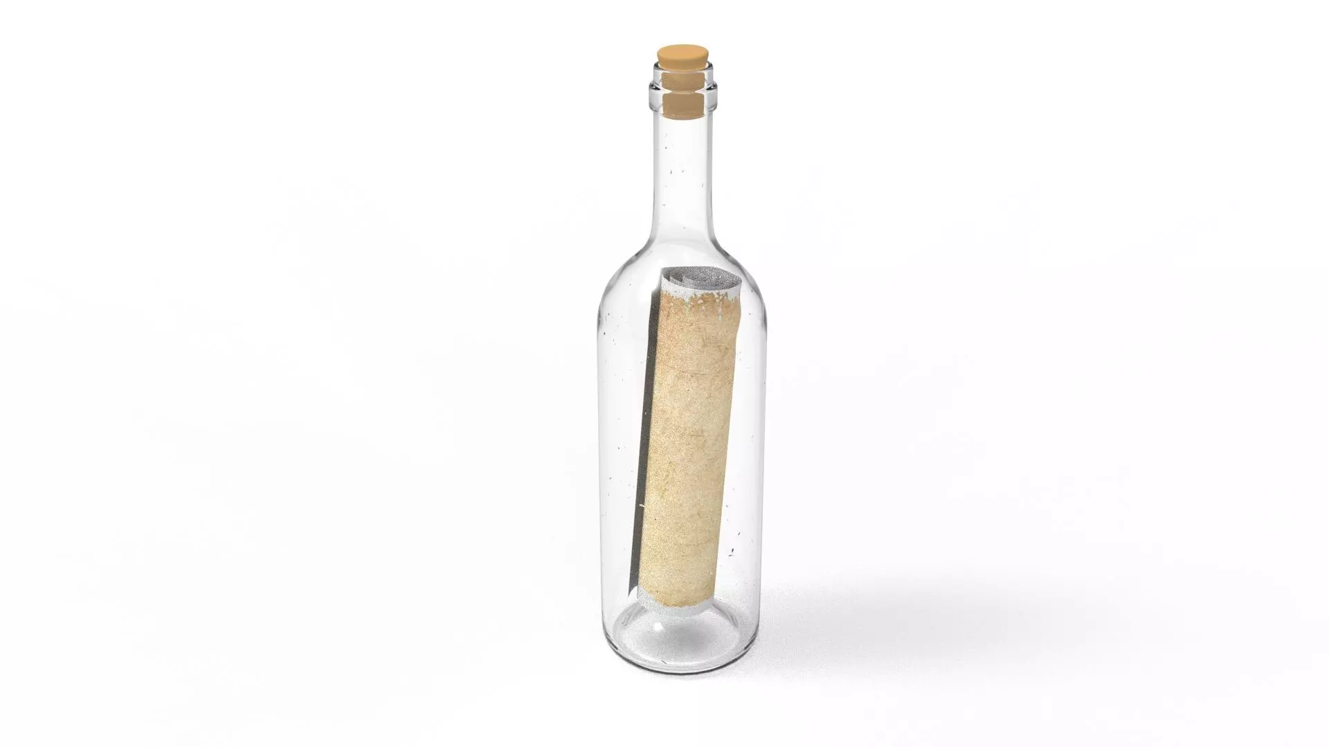 Message in a bottle 3D model_0