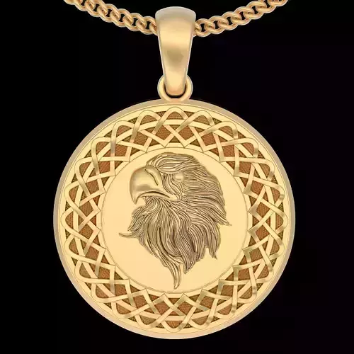 Eagle pendant gold sterling jewelry printable
