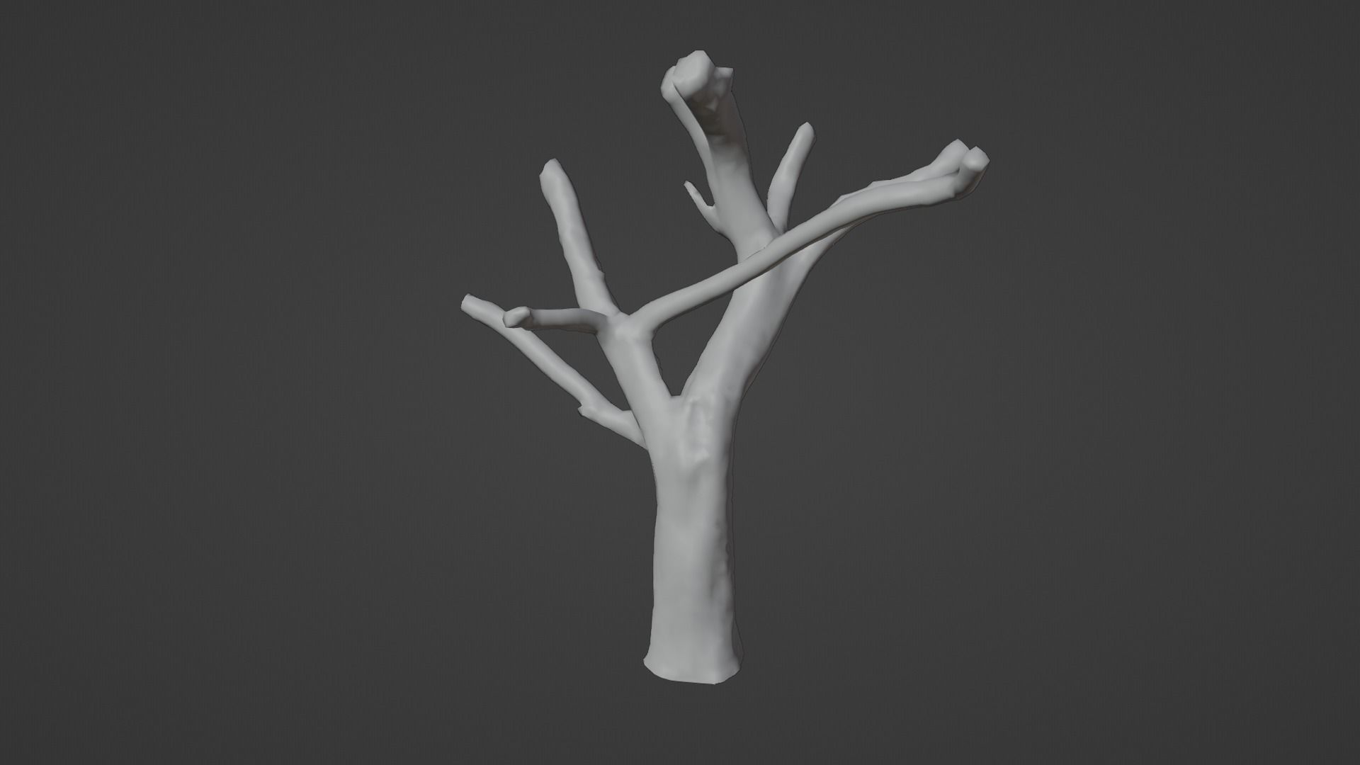 Topped Tree Low-poly 3D model_14