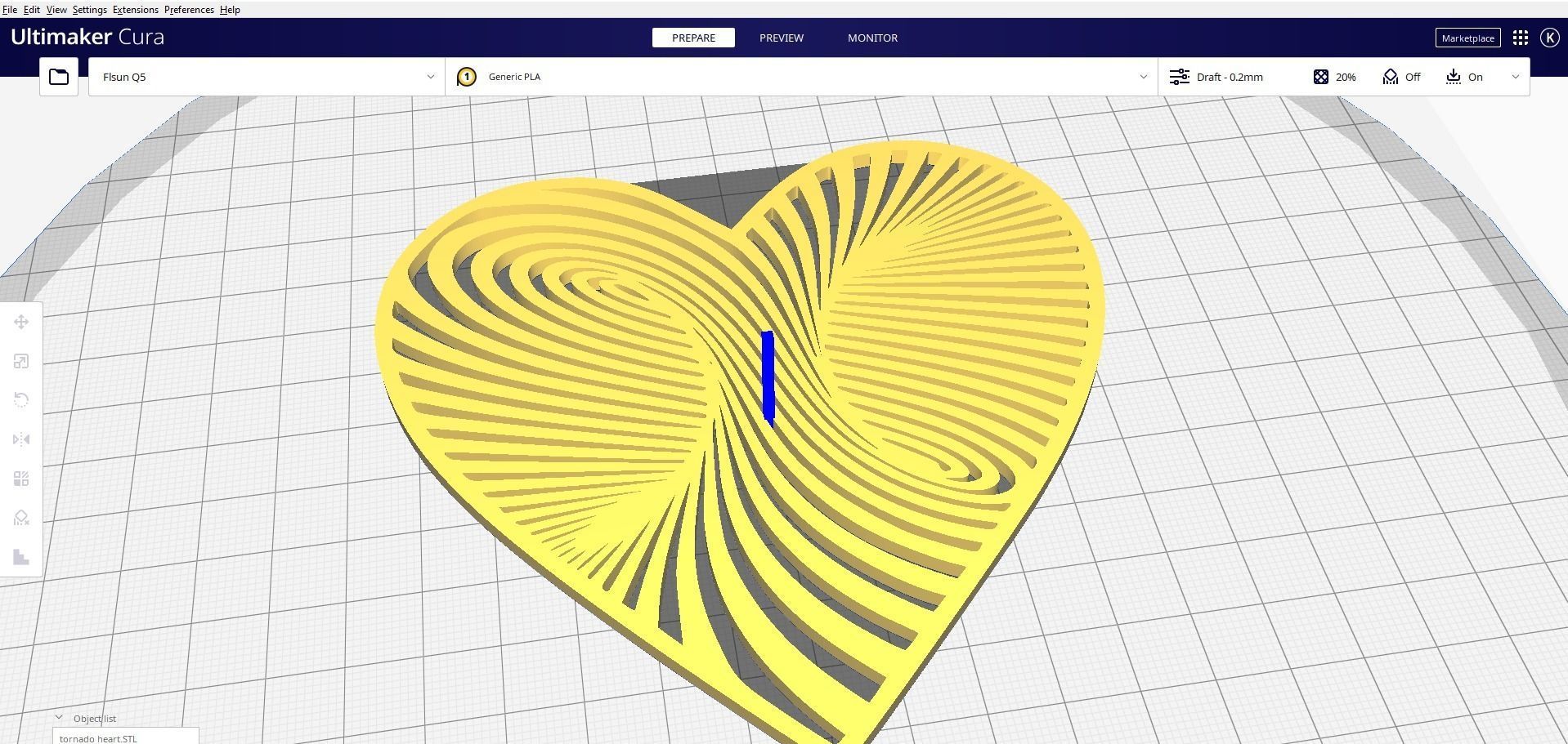 Tornado Heart 3D print model_1