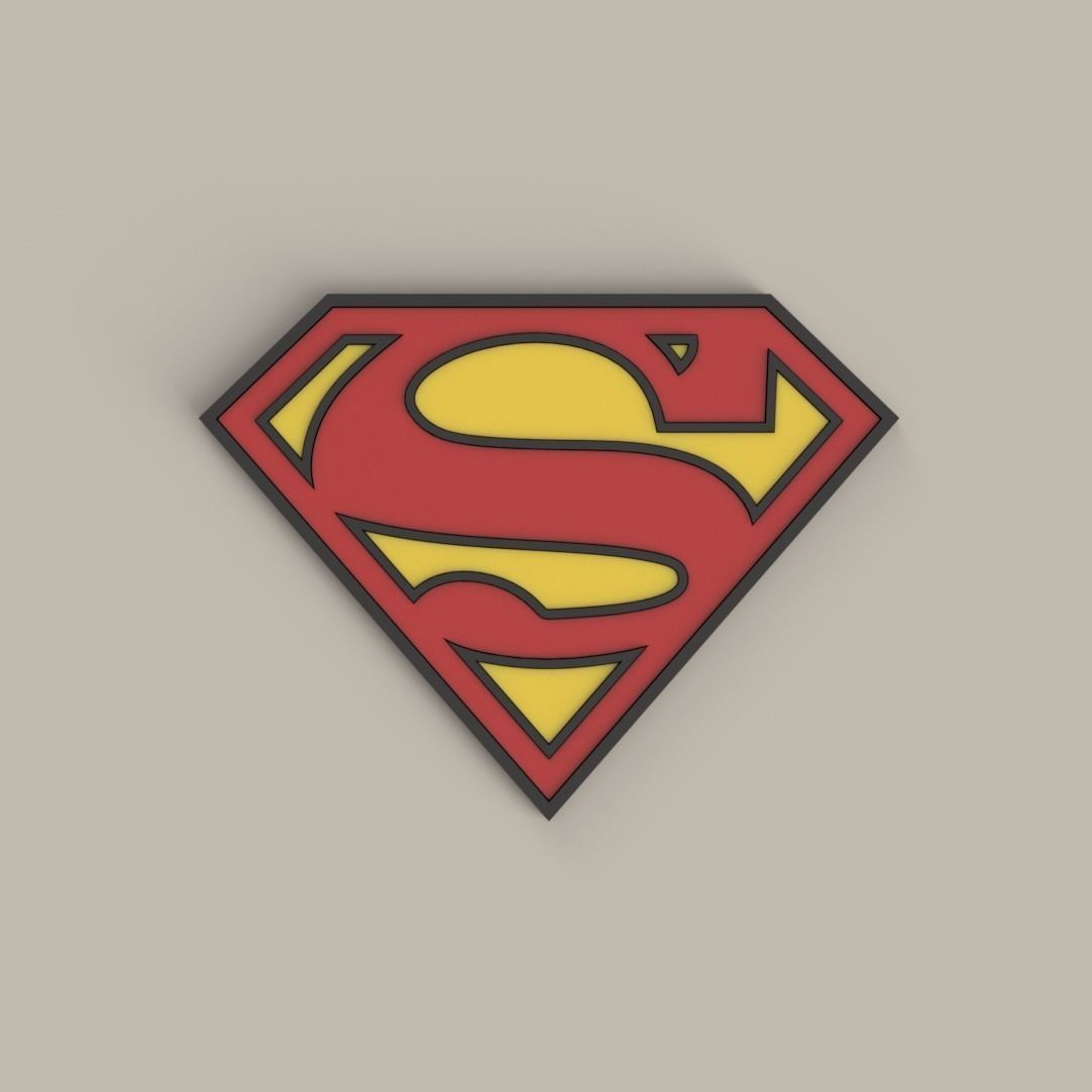 Superman - Logo 3D print model_3