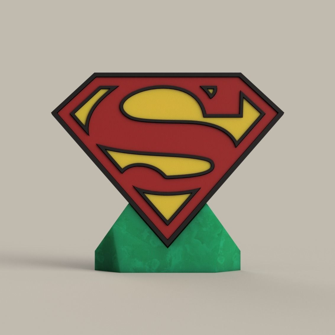 Superman - Logo 3D print model_4