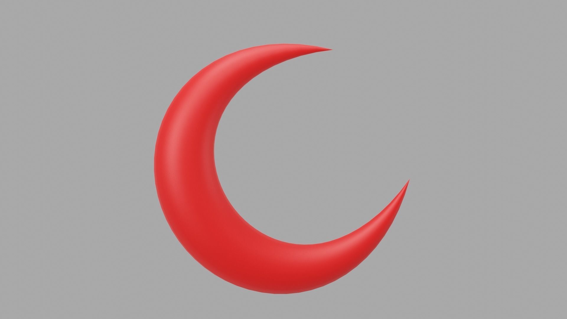 Red Moon Low-poly 3D model_15