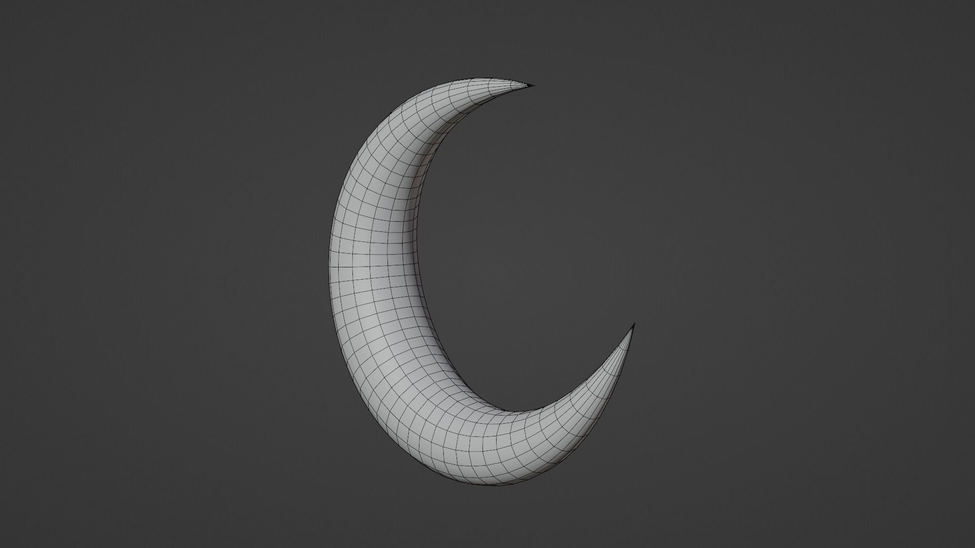 Red Moon Low-poly 3D model_2