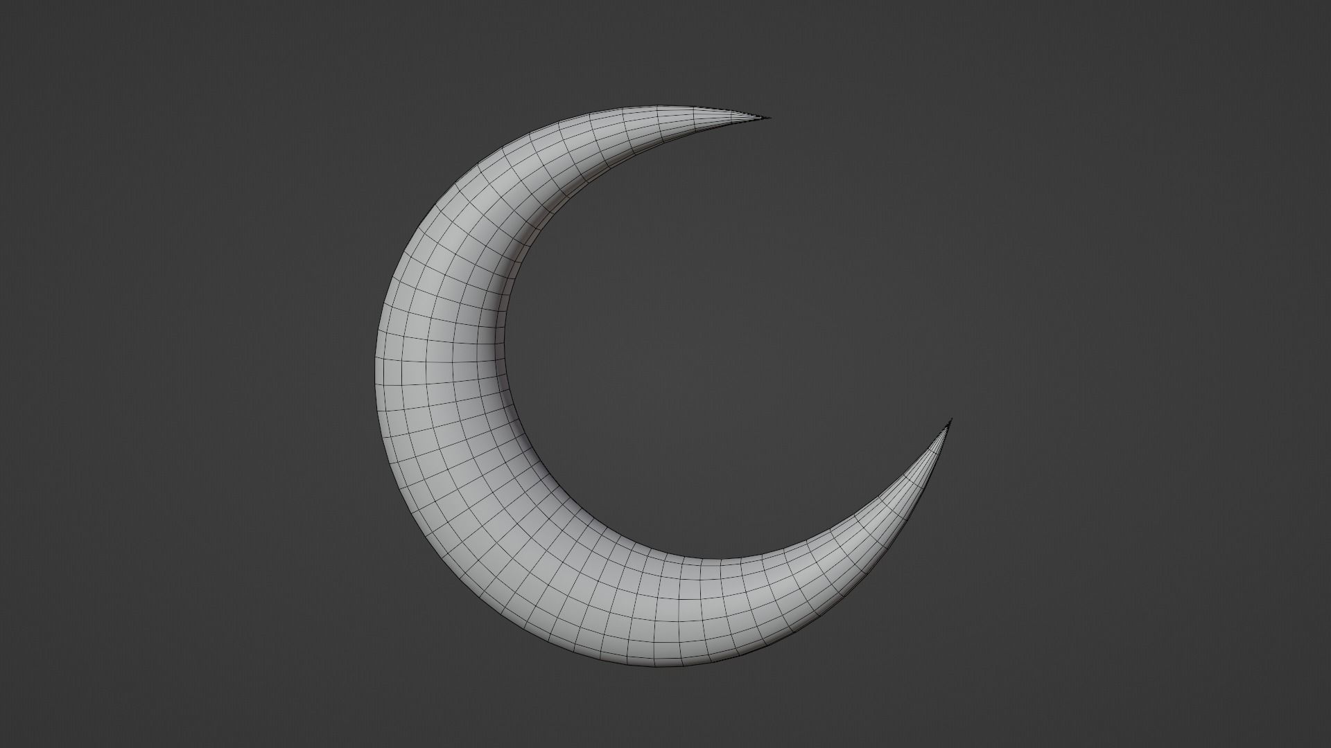 Red Moon Low-poly 3D model_1