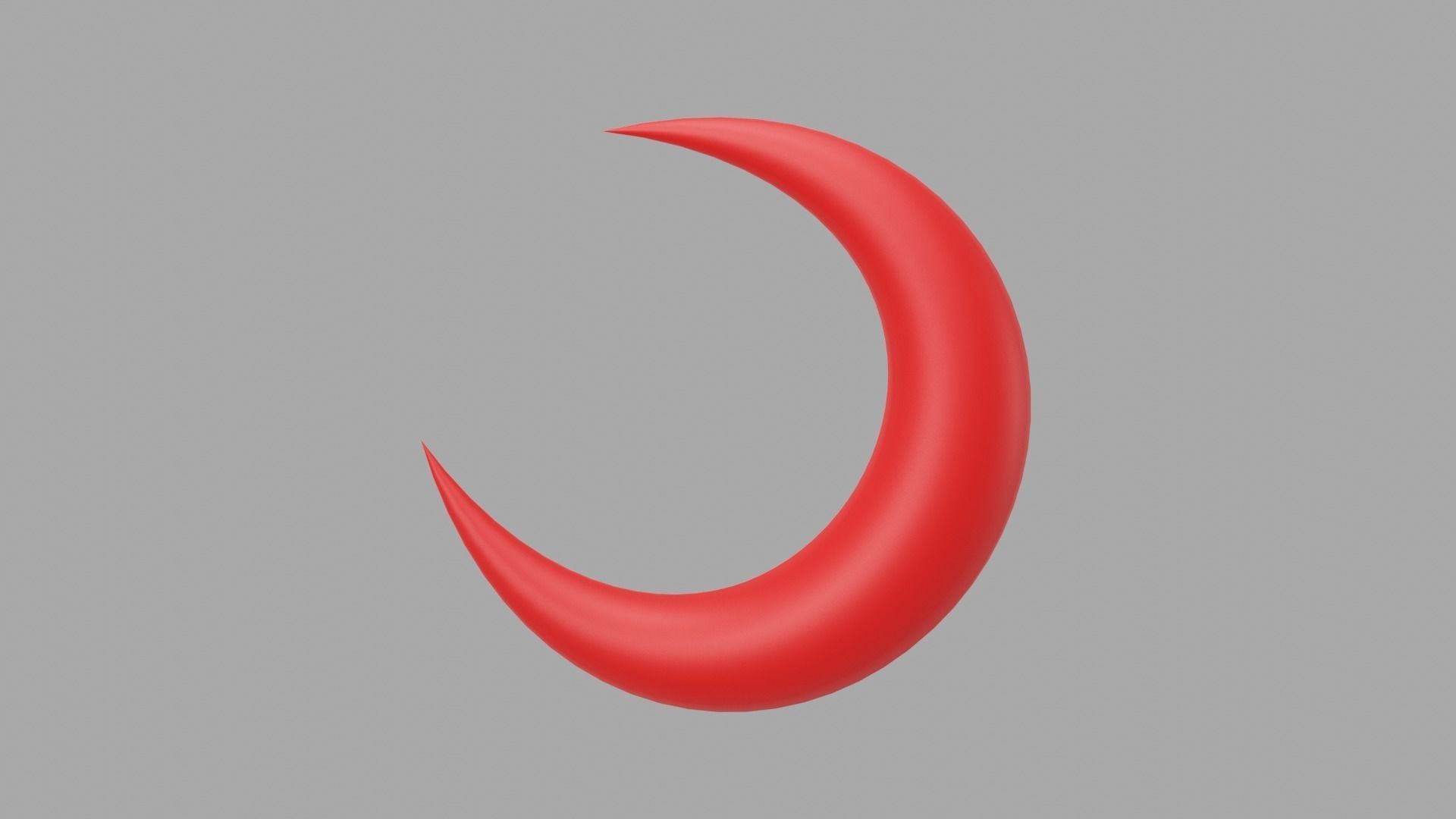 Red Moon Low-poly 3D model_11