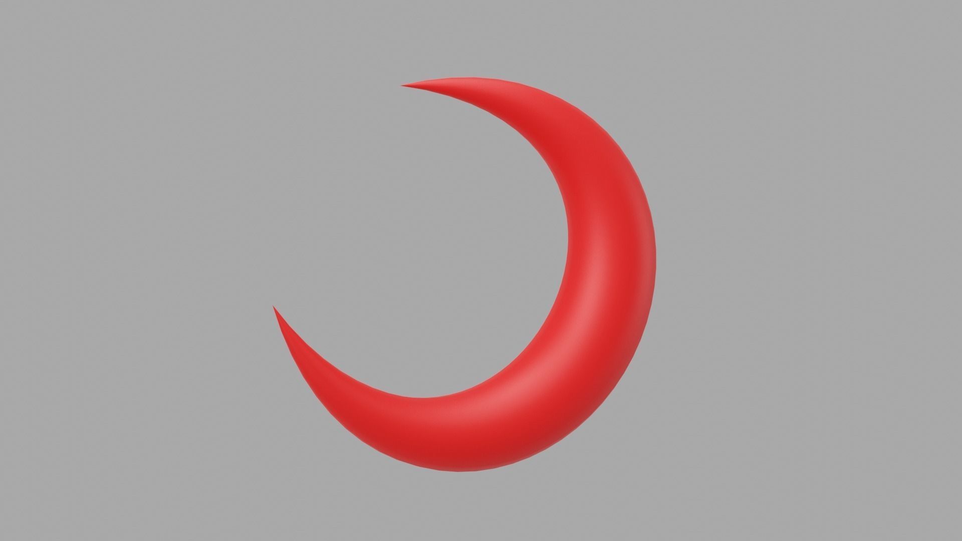 Red Moon Low-poly 3D model_5