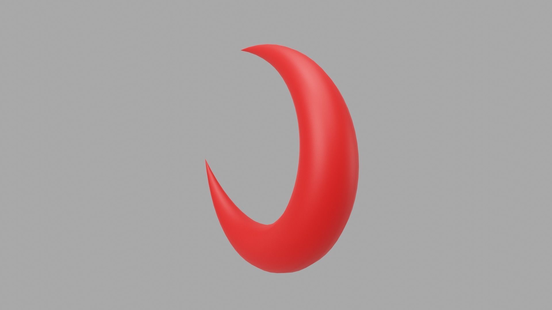 Red Moon Low-poly 3D model_8