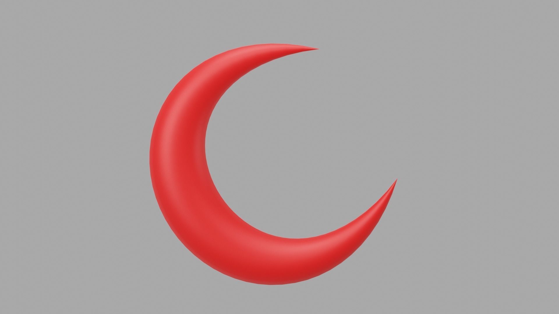 Red Moon Low-poly 3D model_6