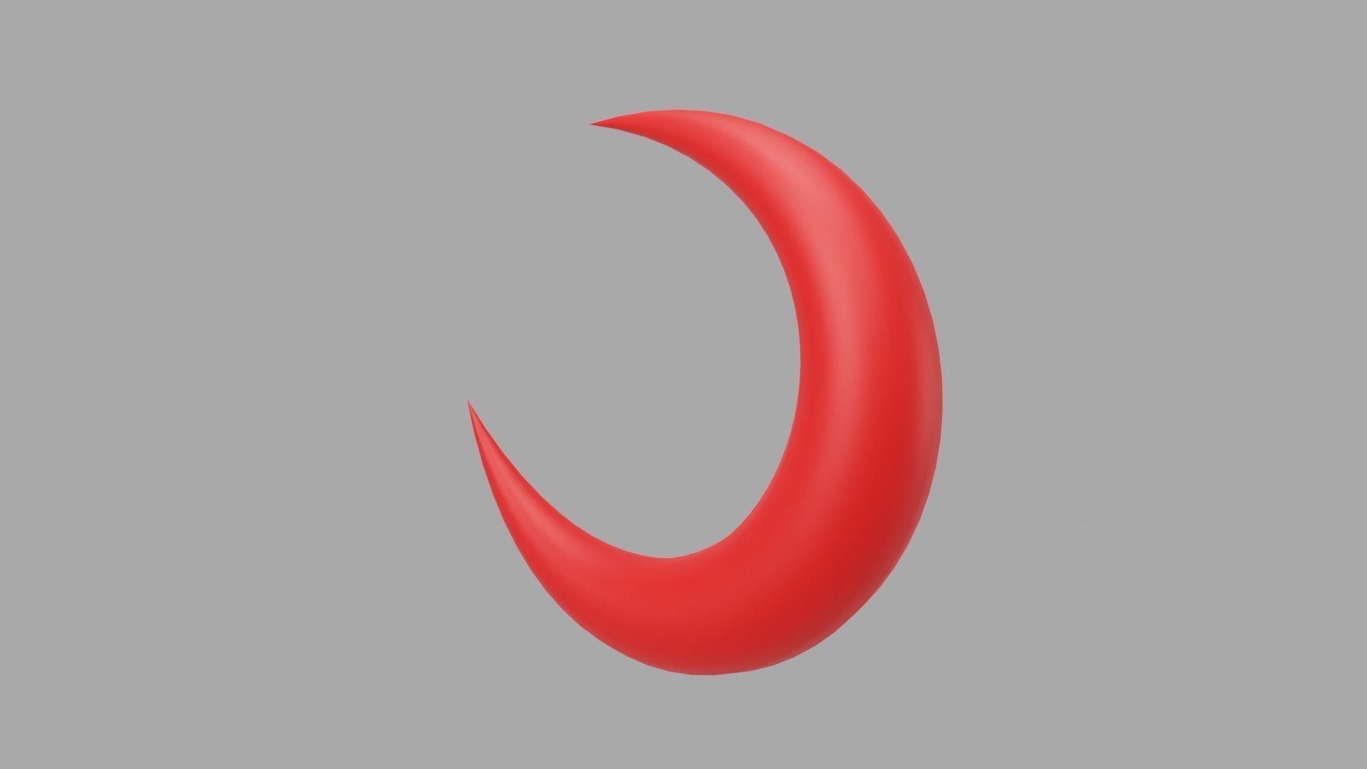 Red Moon Low-poly 3D model_9