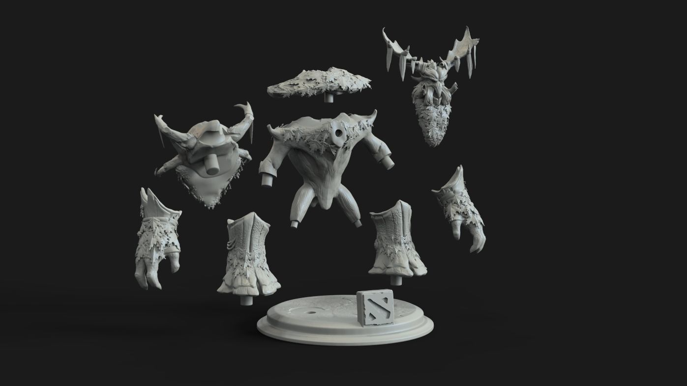 Treant world of warcraft demon statue 3D print model_3