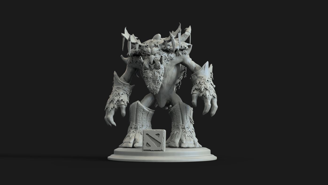 Treant world of warcraft demon statue 3D print model_1