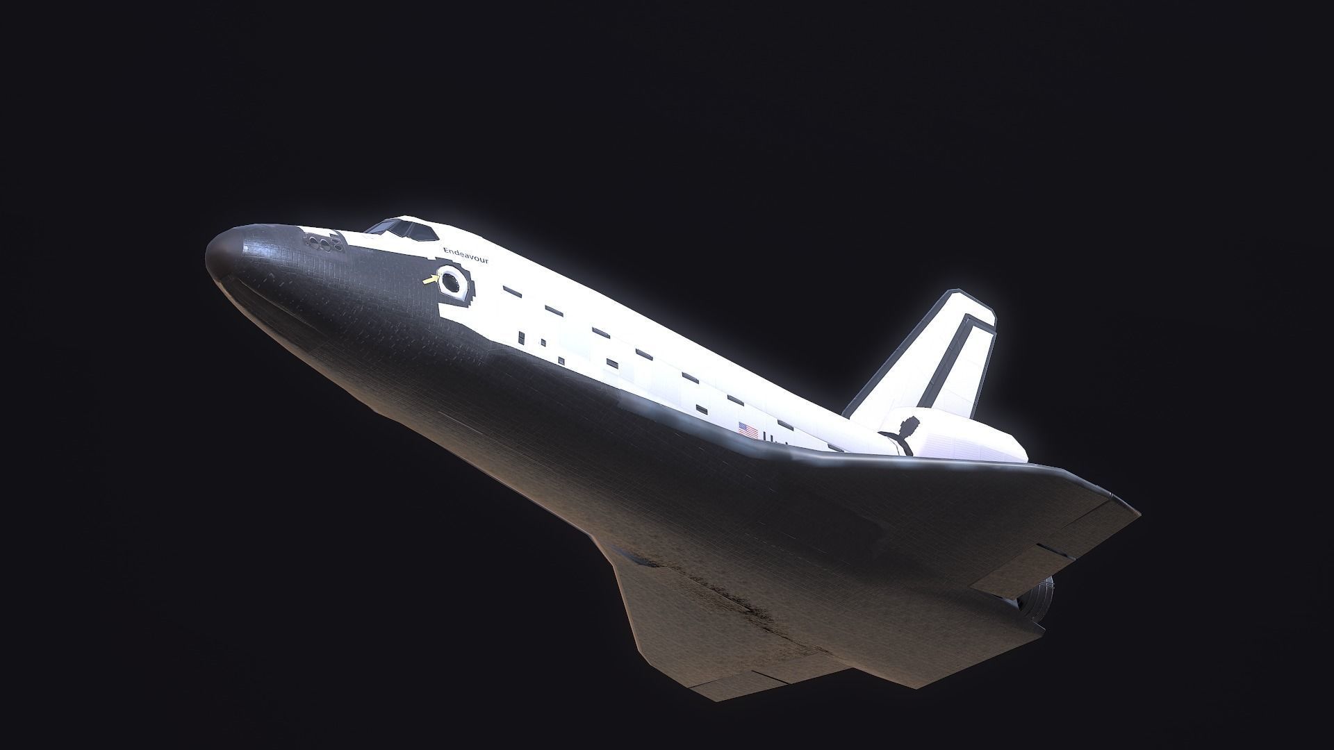 Shuttle Endeavour Low-poly 3D model_4