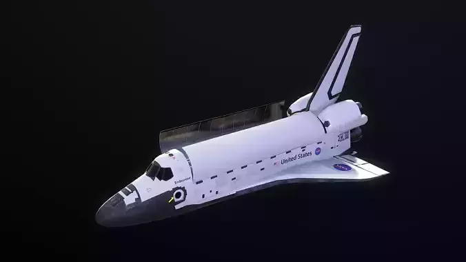 Shuttle Endeavour Low-poly 3D model