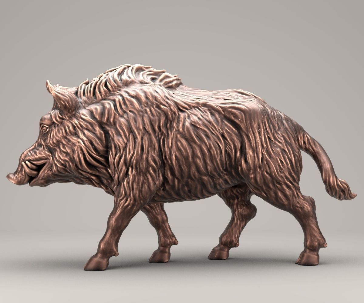 Wild Boar 3D print model_1